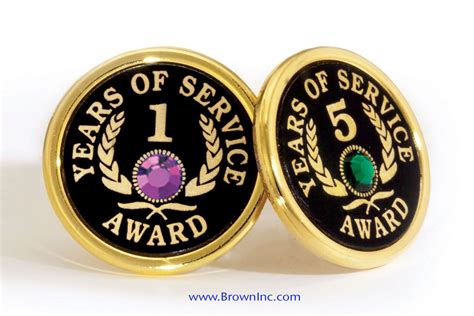 Years Of Service Pins Brown Originals Employee Recognition Board