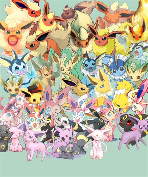 Anime Pokemon Eevee Evolution