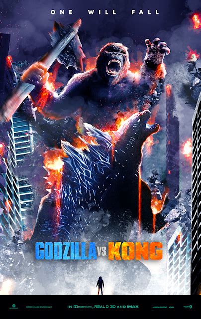 Kong in a time when monsters walk the earth, humanity's fight for its future sets godzilla and kong on a collision course that will see the two most powerful forces of nature on the planet collide in a spectacular battle for the ages. GODZILLA VS KONG Poster HD 2020 (One Will Fall)