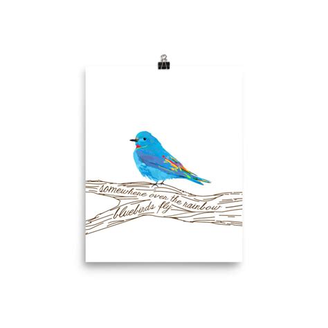 Somewhere Over The Rainbow Bluebirds Fly Printposter 2 Etsy