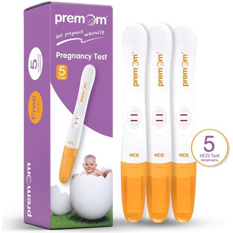 Premom 5 Pregnancy Hcg Test Sticks Midstream With Free Premom App Pm1 M3 5