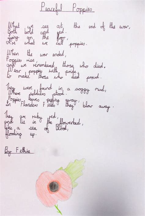 St Johns Catholic Primary School Remembrance Poems