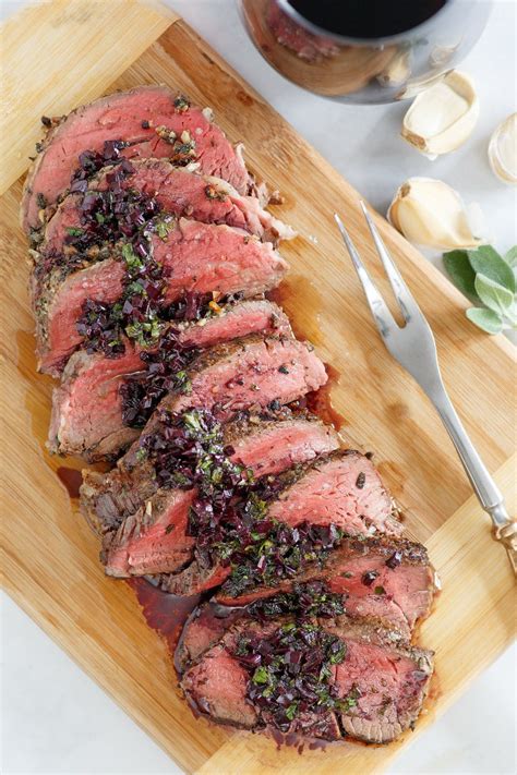 How to make beef tenderloin with red wine sauce step 1: Roasted Beef Tenderloin - Recipe Girl