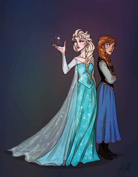 Elsa And Anna Frozen Fan Art 35319990 Fanpop