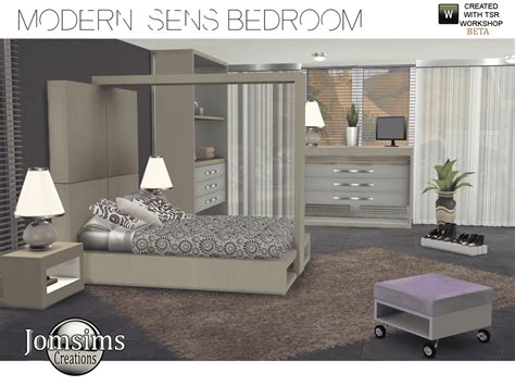 The Sims 4 Custom Content Modern Sens Bedroom