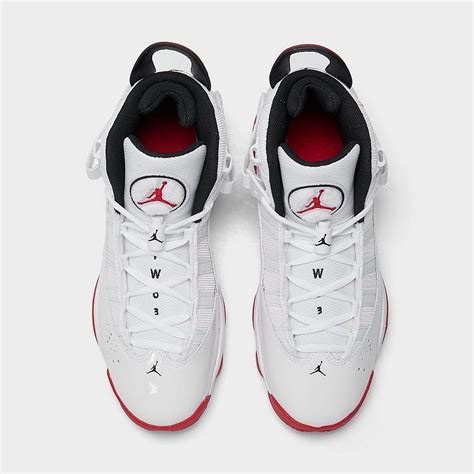 Air Jordan 6 Rings Big Kids Basketball Shoes 323419 160 White Red Black