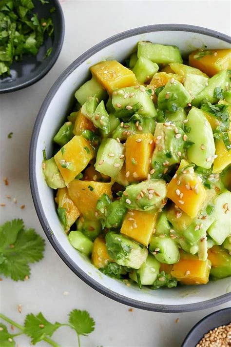 Mango Cucumber Salad Its A Veg World After All