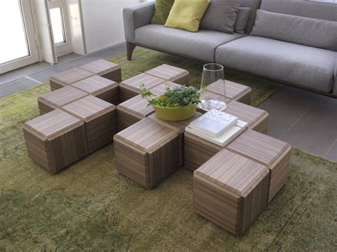 Shop vintage, contemporary and antique coffee tables and side tables from pamono online. Block modular coffee table in walnut veneer cubic shape ...