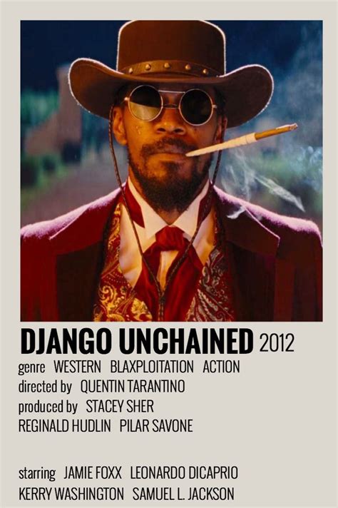 Django Unchained By Orla Alternative Minimalist Movie Poster Movie