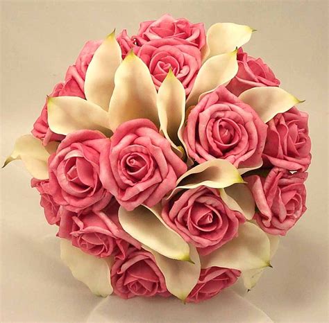 Browse through our beautiful collection of jewelry at poshmark. Pink Rose & Ivory Cala Lily Bridal Bouquet - Wedding ...