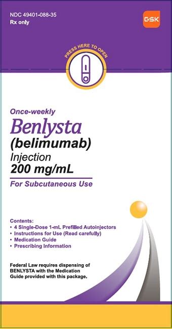 Dailymed Benlysta Belimumab Injection Powder Lyophilized For