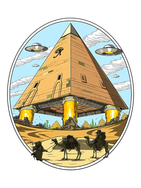Egyptian Pyramids Ufo Digital Art By Nikolay Todorov Fine Art America