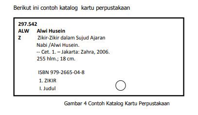 Katalog penerbitan/ toko buku adalah daftar buku yang diterbitkan atau dijual oleh suatu penerbit/toko buku. 4 Contoh Kartu Katalog Perpustakaan Sekolah - Katulis