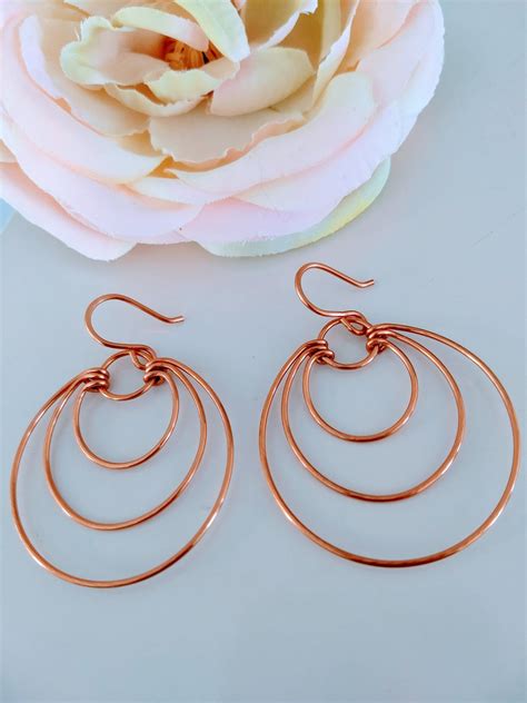 Beautiful Copper Hoop Artisan Earrings With Images Artisan Earrings