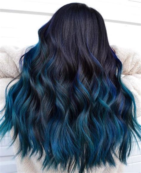 19 Most Amazing Blue Black Hair Color Looks Of 2020 Black Hair With