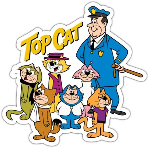 Top Cat Cartoon Kids Car Bumper Window Vinyl Sticker Decal 4x5 350
