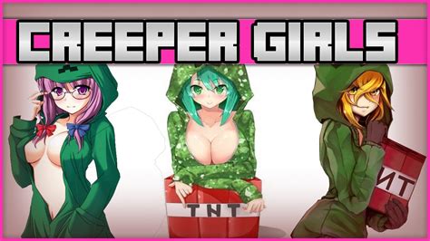 The Creeper Girls Of Minecraft Fan Art Youtube
