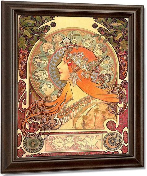 Zodiac By Alphonse Mucha Print Canvas Art Framed Print Truly Art