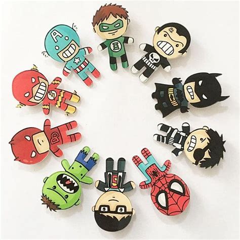Super Hero Pin Set These Amazing Pins Are Perfect For Accessorizing