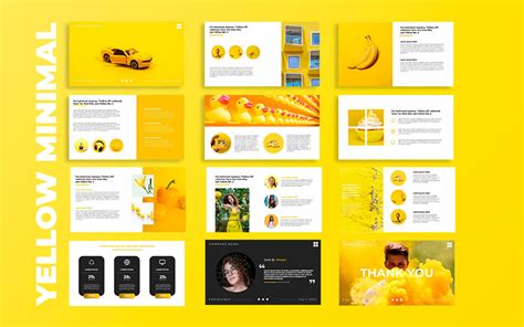 Yellow Minimal Business Powerpoint Template Templatemonster