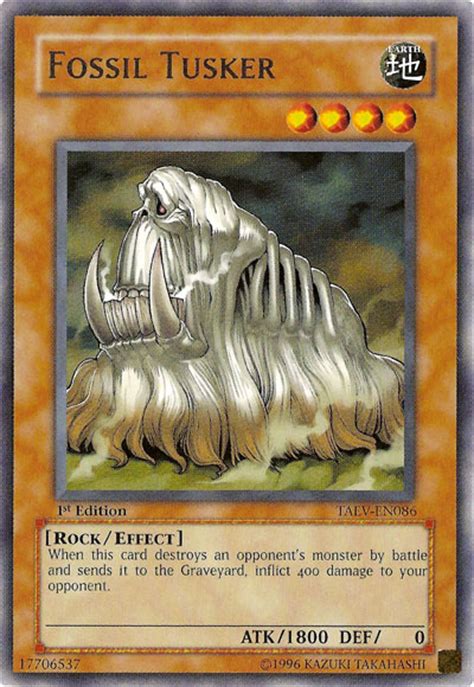 Fossil Tusker Yu Gi Oh Its Time To Duel