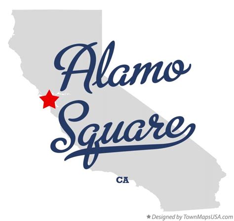 Map Of Alamo Square Ca California