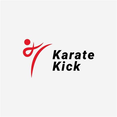Simple Karate Kick Line Logo Design 24647122 Vector Art At Vecteezy