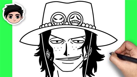 How To Draw Ace One Piece Easy Step By Step Youtube
