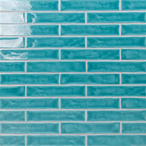 Ivy Hill Tile Newport Turquoise 2 In X 10 In X 11mm Polished Ceramic