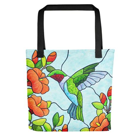 Hummingbird Tote Bag Birds Lovers Shopping Bag Shoulder Etsy