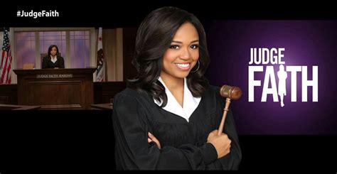 Judge Faith Is Holding A Gavel In Front Of A Courtroom