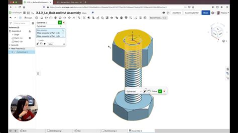 How To Assemble A Bolt And Nut Part 2 Onshape Youtube