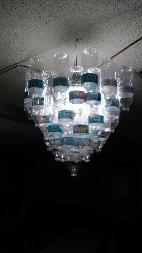 Water Bottle Chandelier For Recycling Theme Party Bottle Chandelier