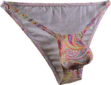 Wosese Mens String Tanga Bulge Pouch Bikini Cotton Underwear Wss77 L