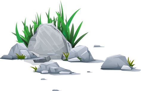 Grass Clipart Rock Grass Rock Transparent Free For Download On