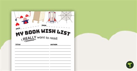 Book Wish List Teach Starter