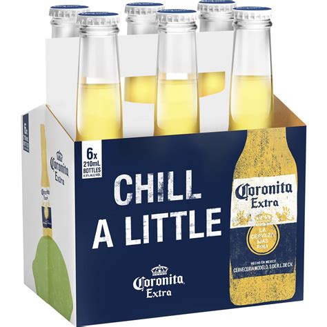 Coronita Extra Lager Bottles 210ml X6 Pack Woolworths