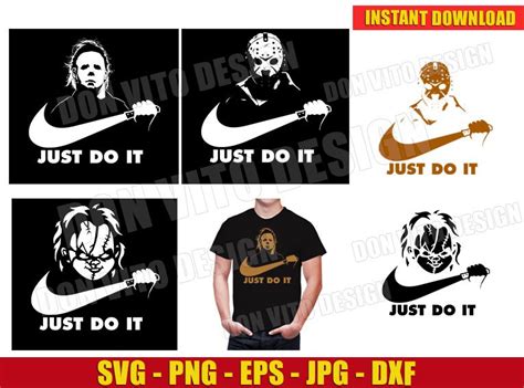 Inurl:.com halloween + bundle ?code_game= : Just Do It Bundle Halloween Nike Logo SVG Cut File for Cricut & Silhouette - Jason Chucky Friday ...