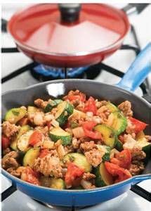 My ground turkey came in 1lb quantities so i made 2lbs worth….and so i ended up with 13 skewers…3 extra. Turkey & Vegetables Skillet | Recipe | Healthy recipes ...