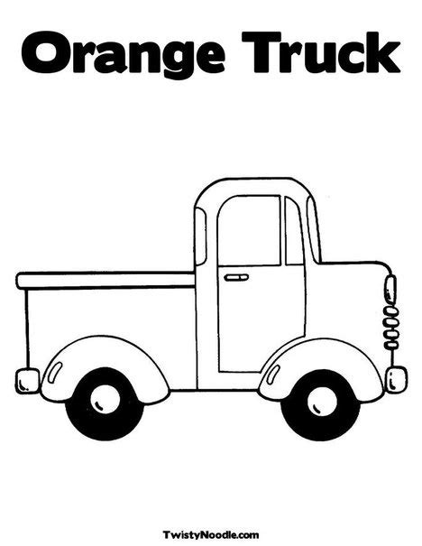 Orange Truck Coloring Page Little Blue Trucks Truck Coloring Pages