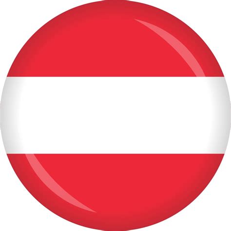 Die österreichische flagge ist waagerecht in den farben rot, weiss, rot gestreift. Button Österreich Flagge Ø 50 mm