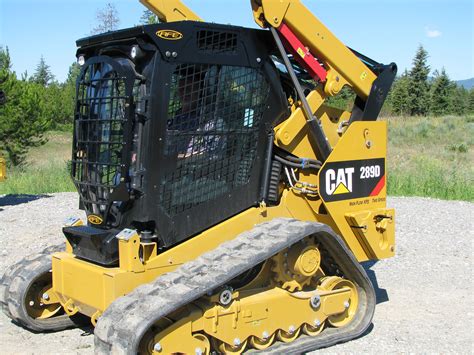 Cat 289d Equipped With Enhanced Cab Guard Cab Guards For Excavators