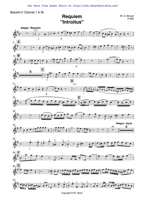 Free Sheet Music For Requiem In D Minor K626 Mozart Wolfgang