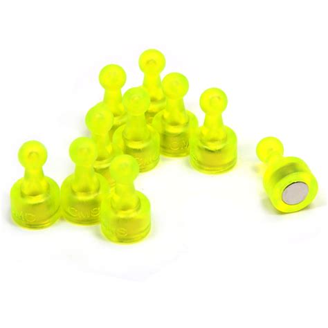24 Ct Neopin Clear Yellow Clear Magnetic Push Pins