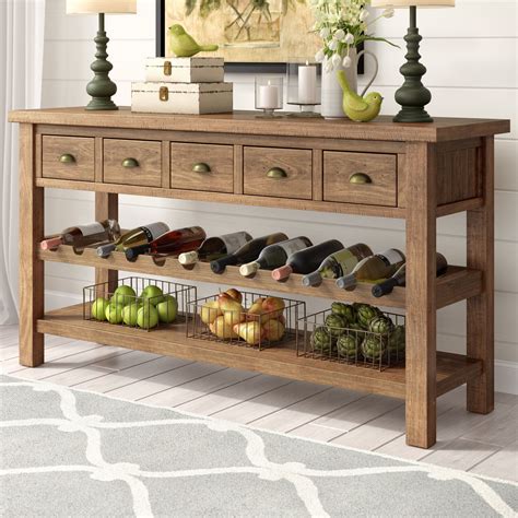 The dimensions of the table are 36″w x 12″d x 37″h. 17 Stunning Buffet With Wine Storage In Room Sample (With ...