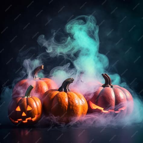 Premium Ai Image Scary Jack O Lantern Halloween Pumpkin