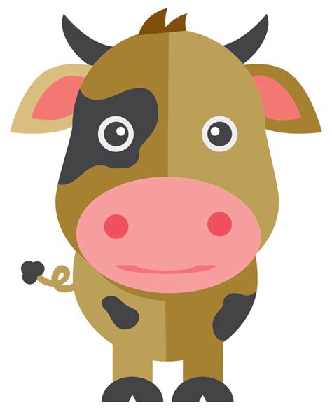 OnlineLabels Clip Art - Cute Cartoon Cow png image