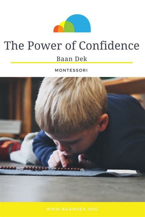 The Power Of Confidence The Baan Dek Montessori Blog Confidence