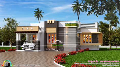 1100 Sq Ft Contemporary Style Small House Kerala Home