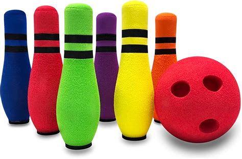 Wemove Sports Mini Kids Bowling Set Age 3 Colorful Foam Bowling Pins